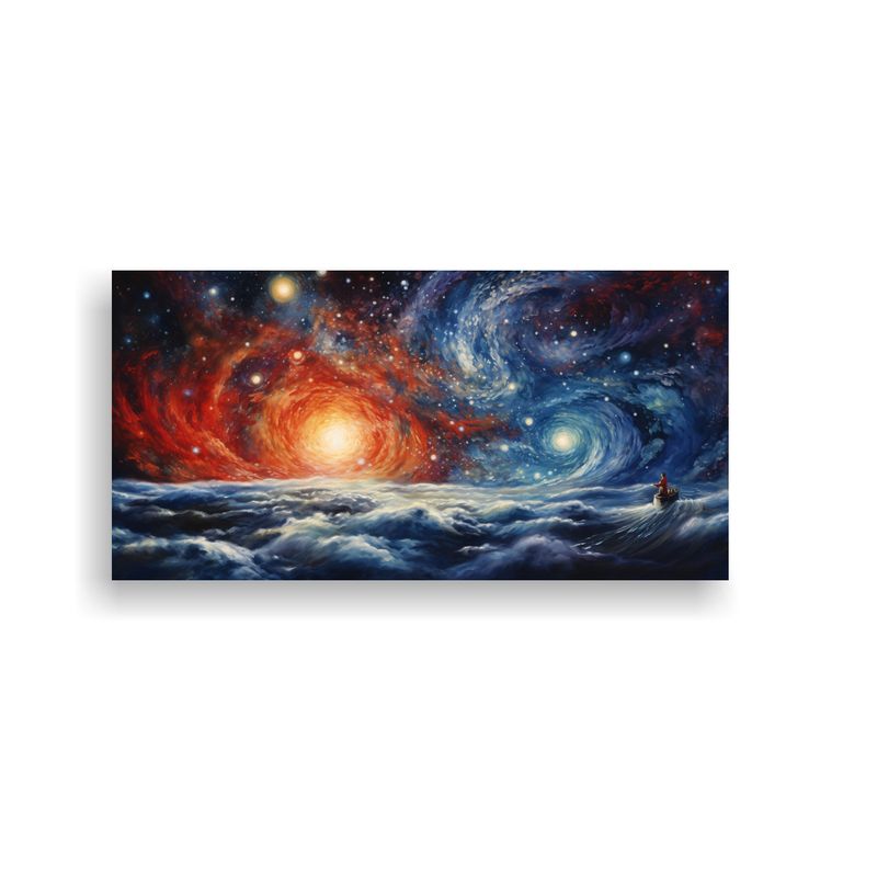 GENERICO - Cuadro Decorativo Elegancia En Forma De Galaxia 80x40 Cm