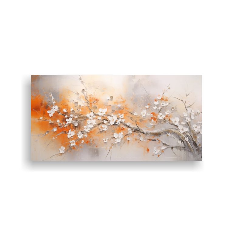 GENERICO - Obra De Arte En Tonos Alegres En Naranja Y 100x50 Cm