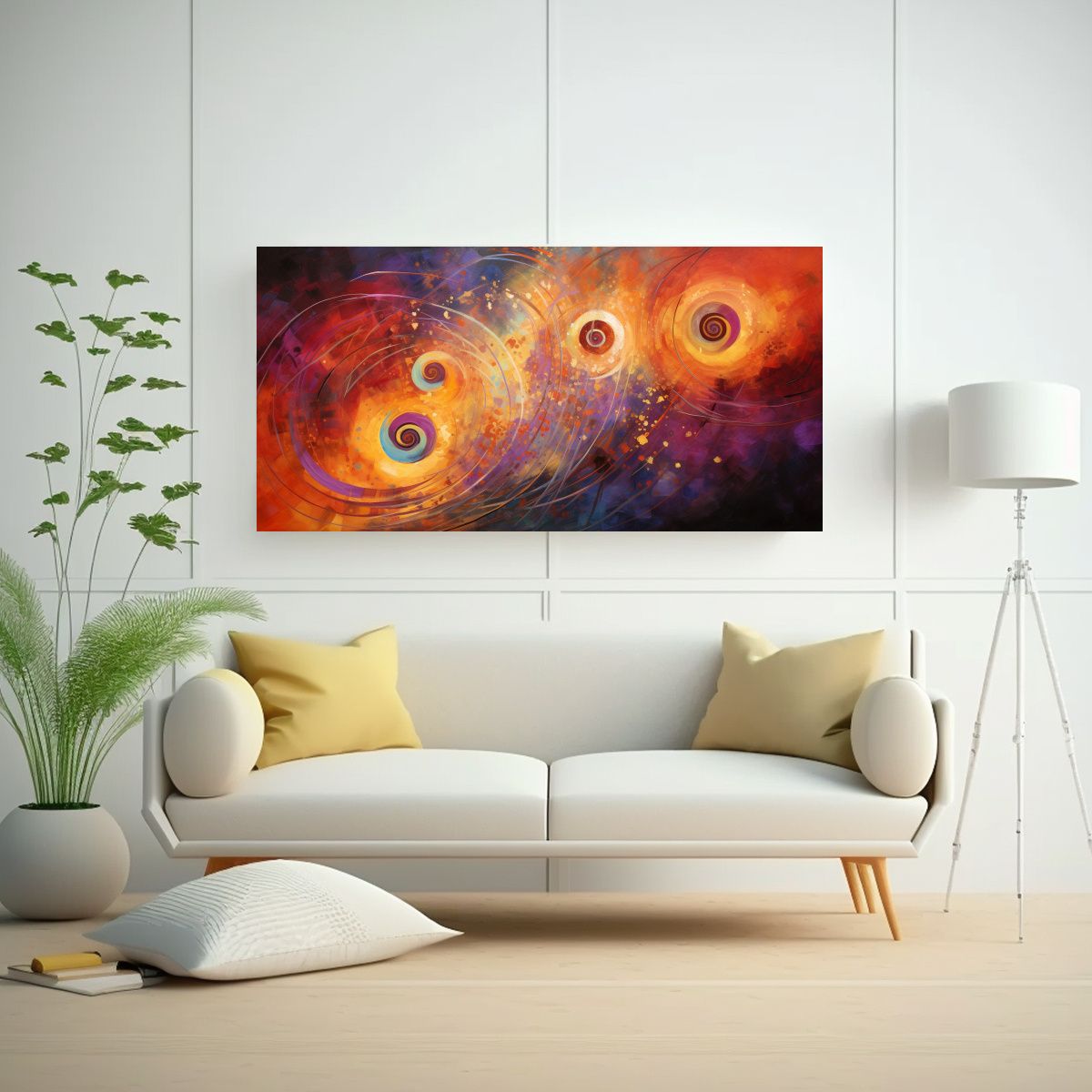 GENERICO - Pinturas Decorativas Abstractas Inspiradas En 60x30 Cm