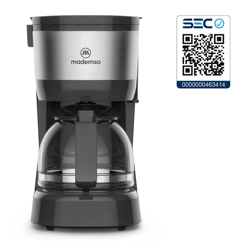 MADEMSA - Cafetera Eléctrica Mademsa Jarra De Vidrio 600ml