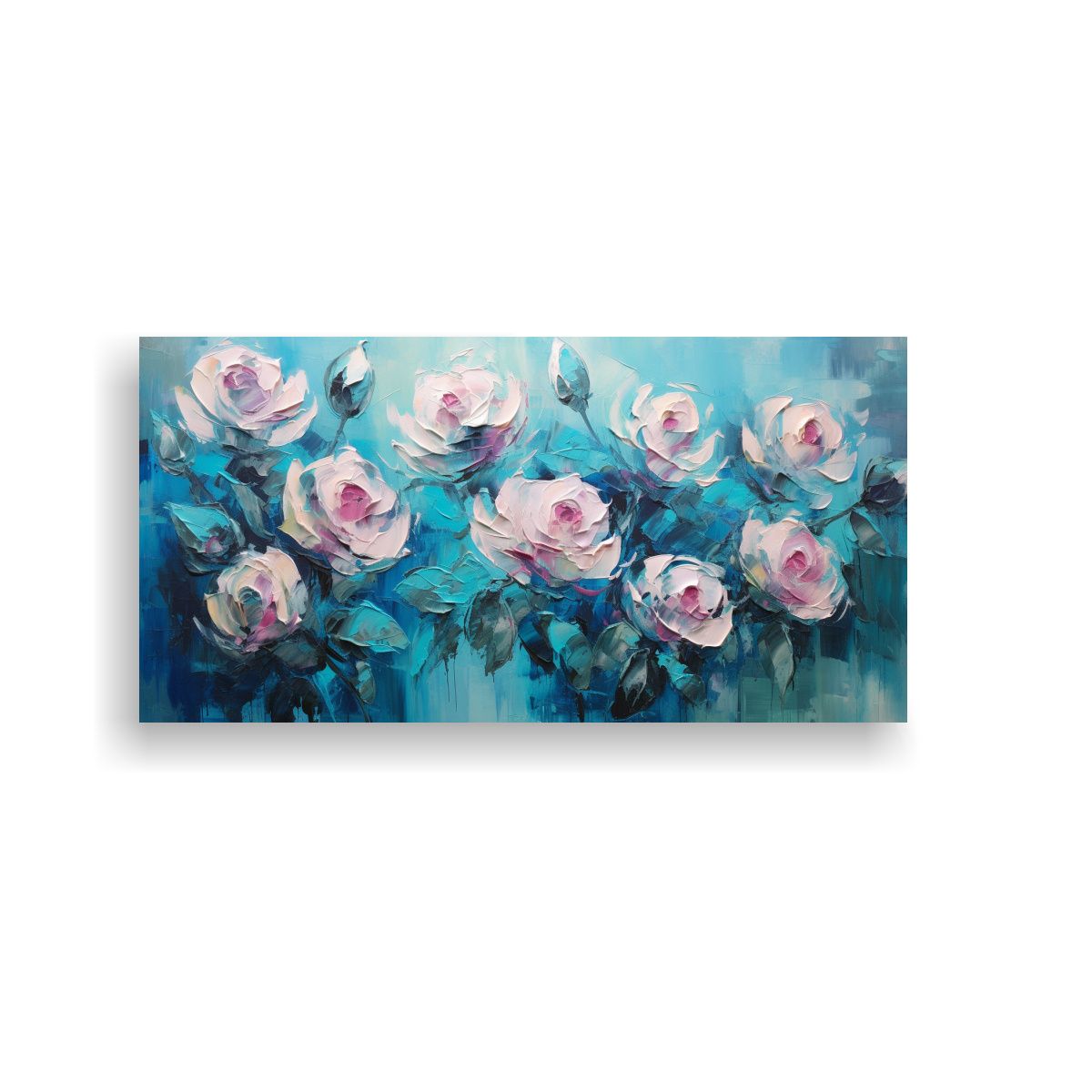 GENERICO - Pintura En Bastidor Vanguardia Colores Turquesa 80x40 Cm