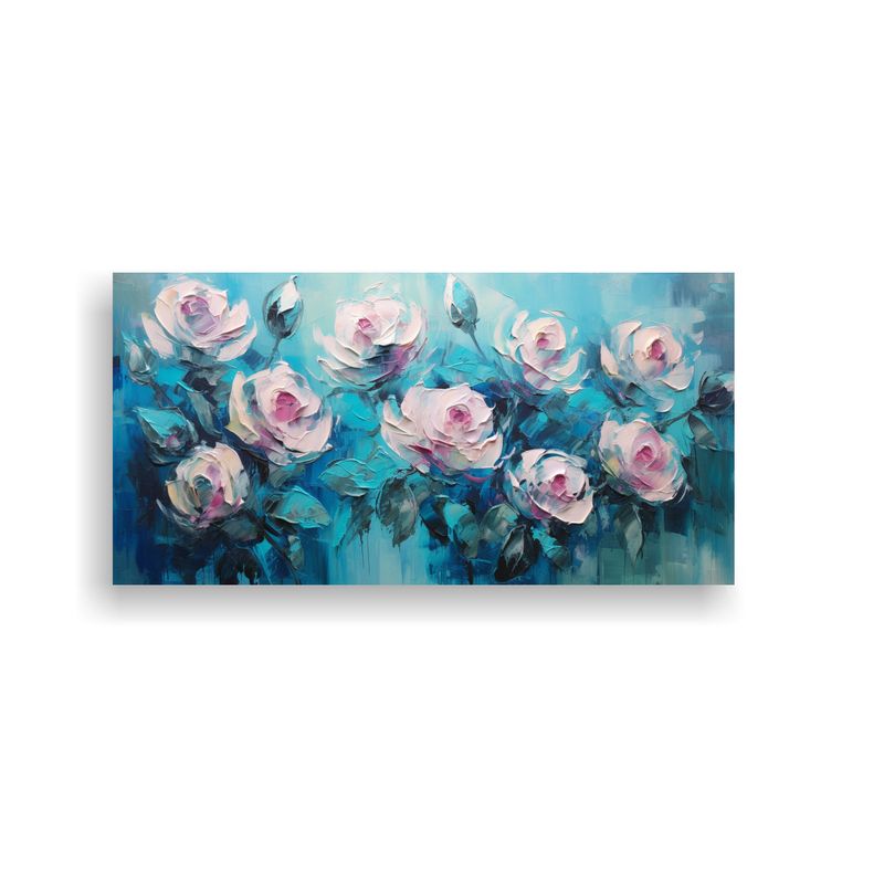 GENERICO - Pintura En Bastidor Vanguardia Colores Turquesa 100x50 Cm