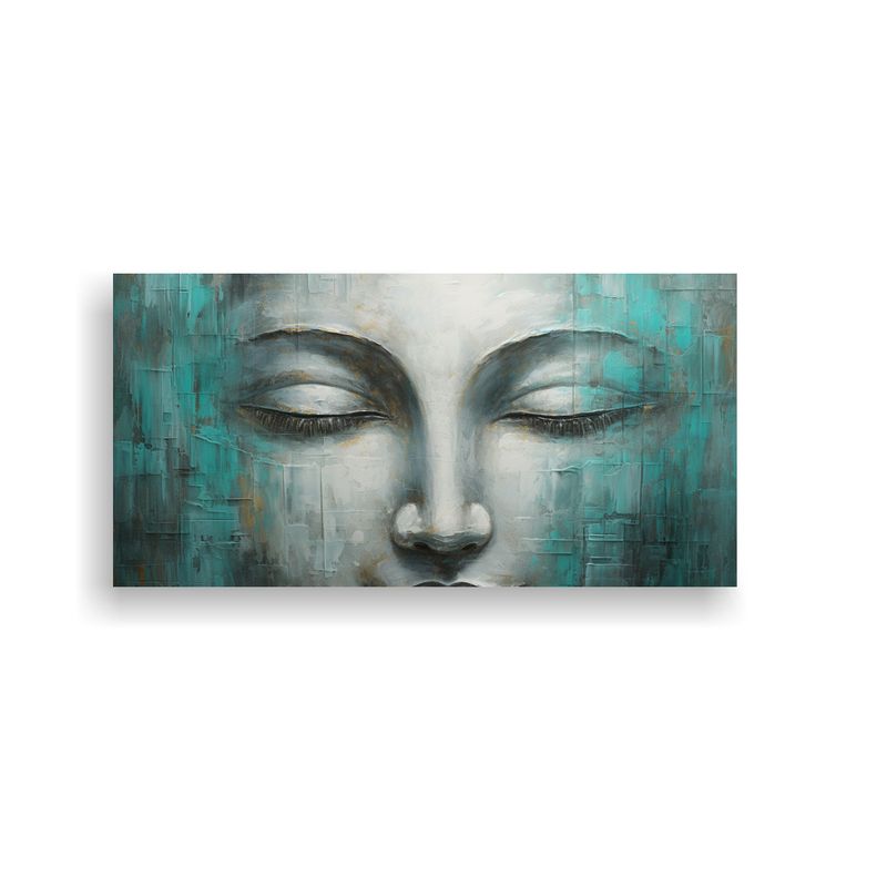 GENERICO - Pintura Decorativa Abstracta De óleo Con Rostro 100x50 Cm