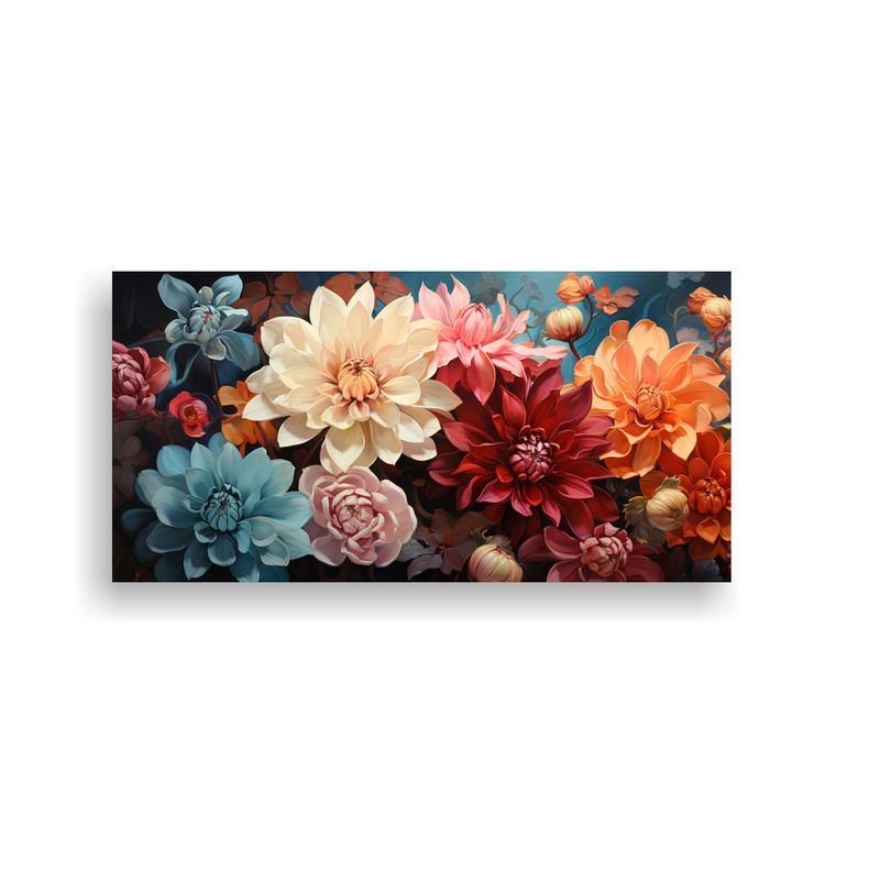 GENERICO - Cuadro Sublimado Luminoso Flores Del Romanticismo 60x30 Cm