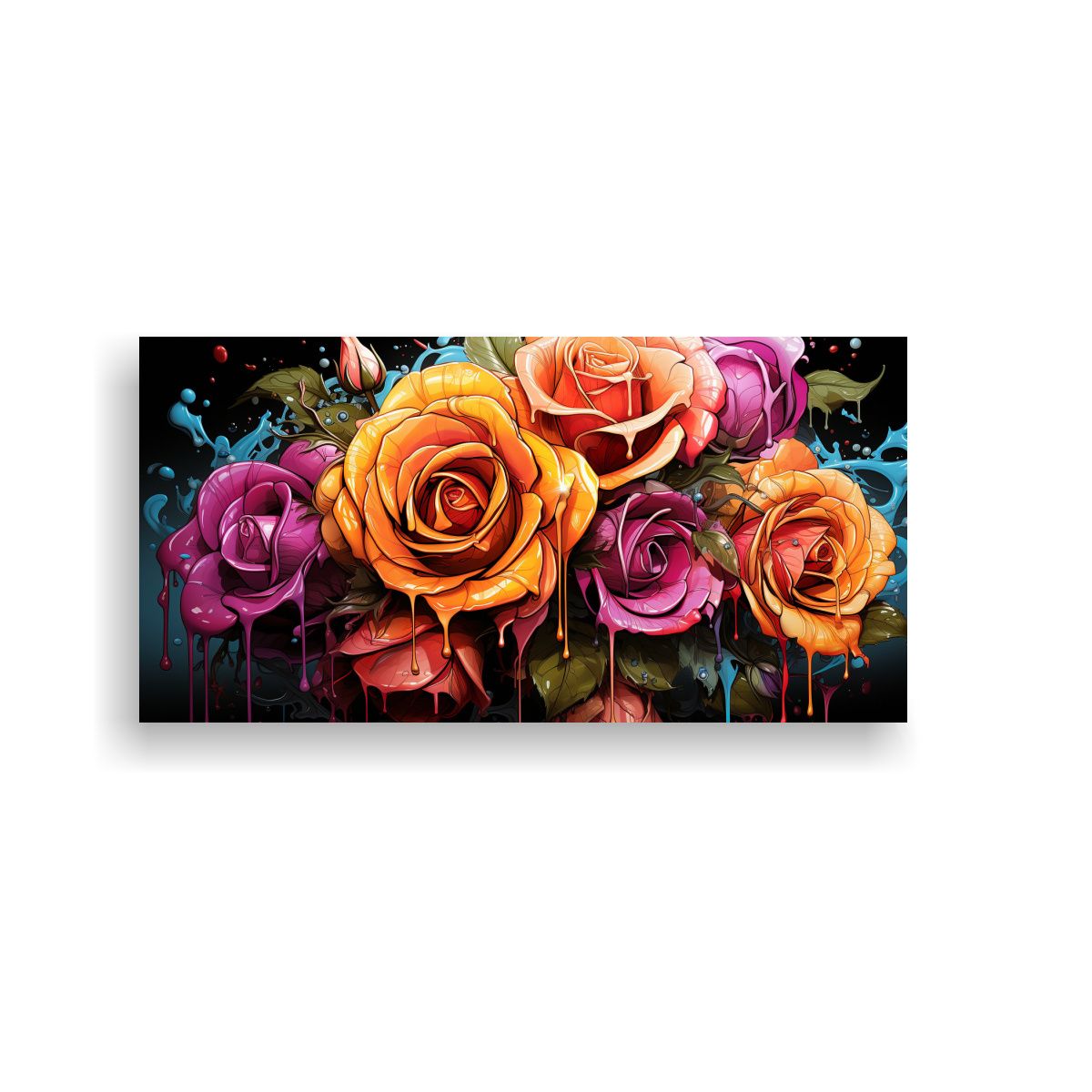 GENERICO - Pintura Decorativa Moderna Luminosa En Colores 100x50 Cm