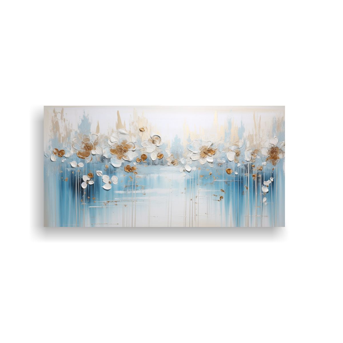 GENERICO - Lienzo De Tela Tema Simétrico En Colores Blanco 100x50 Cm