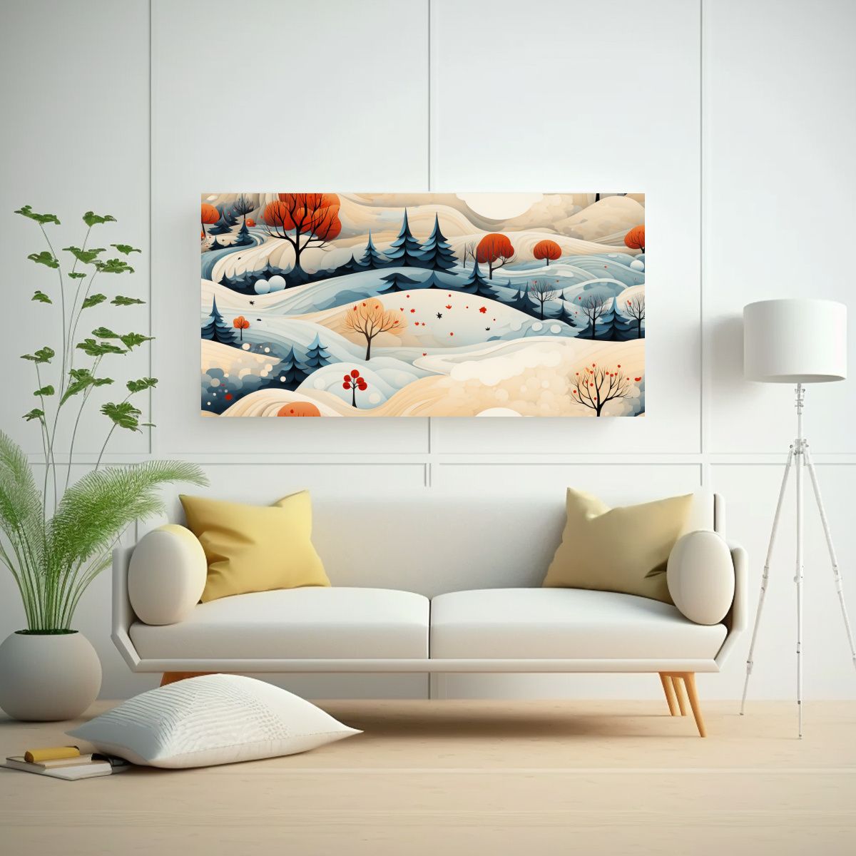 GENERICO - Pintura Decorativa Arte Expresión Paisaje 60x30 Cm