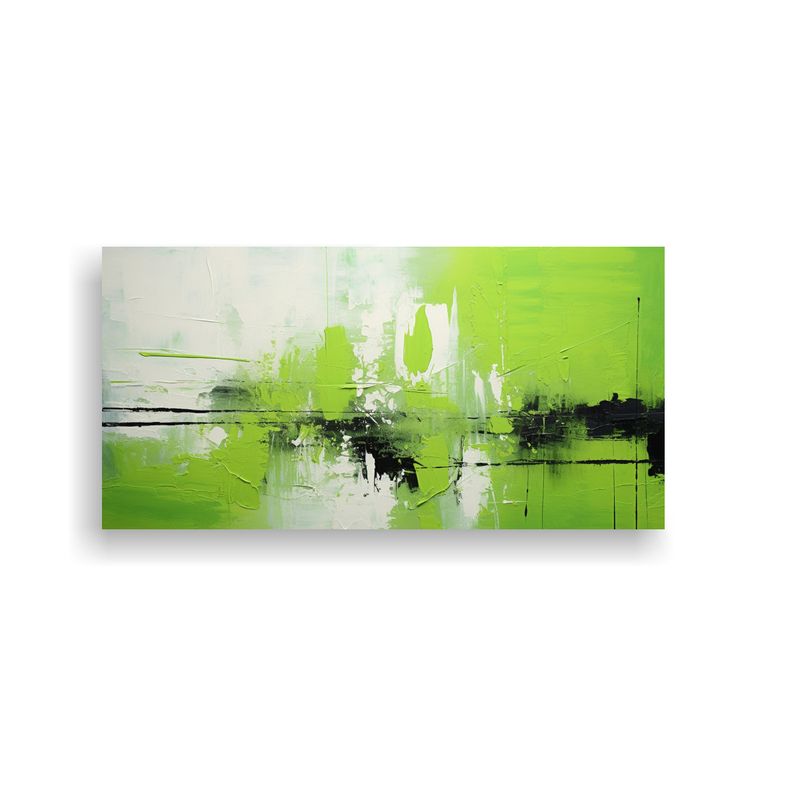 GENERICO - Lienzo Alta Calidad Obra Maestra Abstracto Verde 80x40 Cm