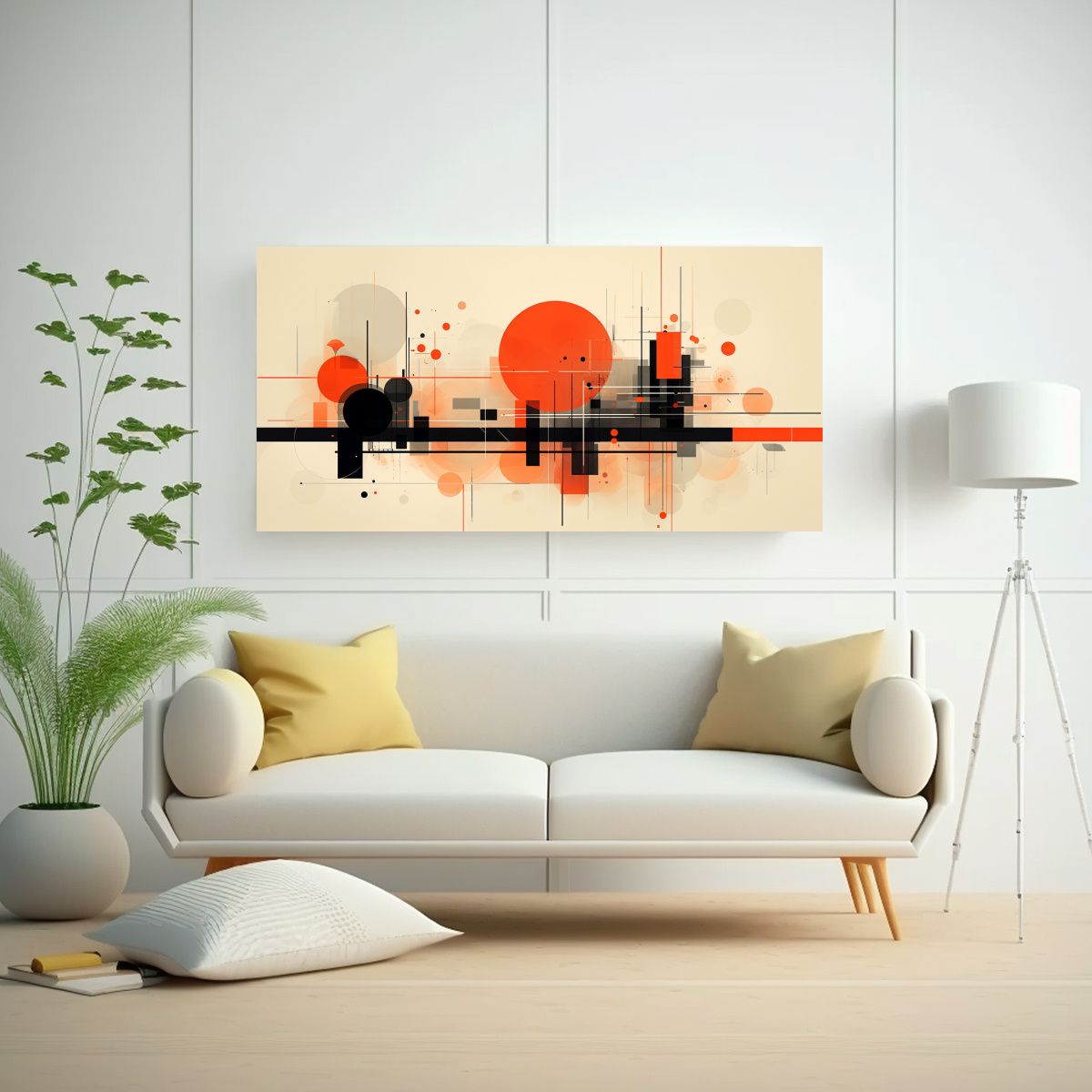 GENERICO - Cuadro De Arquitectura Fantástica Y Abstracción 80x40 Cm