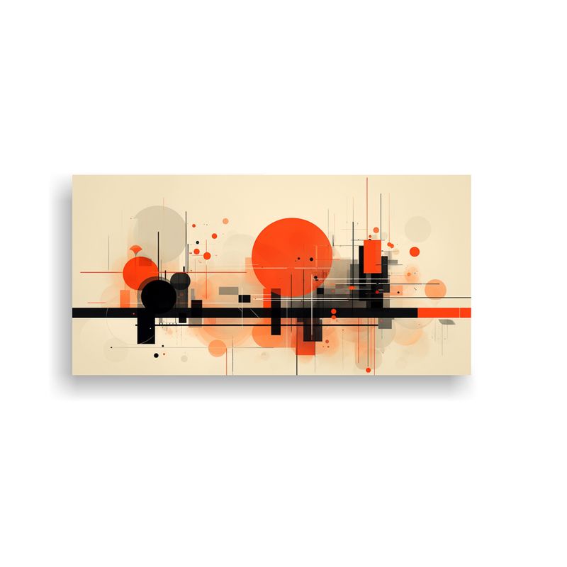 GENERICO - Cuadro De Arquitectura Fantástica Y Abstracción 100x50 Cm