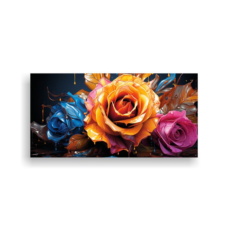 GENERICO - Pintura Decorativa Abstracta Multicolor Rosa 100x50 Cm