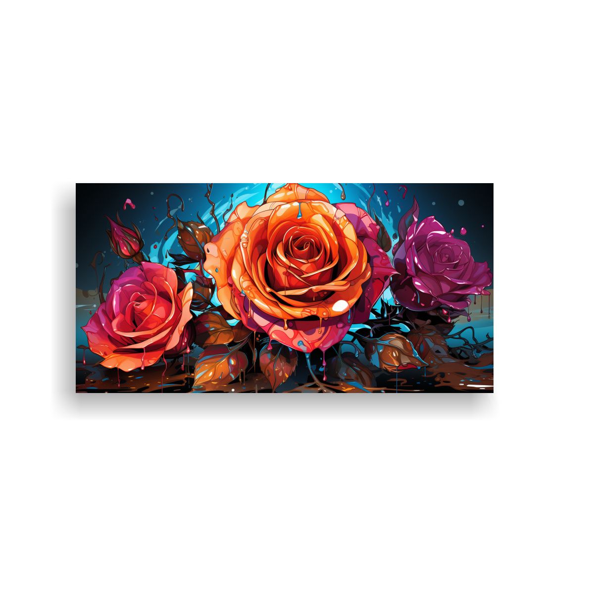 GENERICO - Pintura Decorativa En Bastidor Expresión De 100x50 Cm