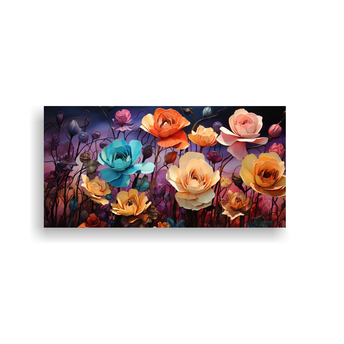 GENERICO - Cuadro Cuadro Equilibrio Roses Estilo 60x30 Cm