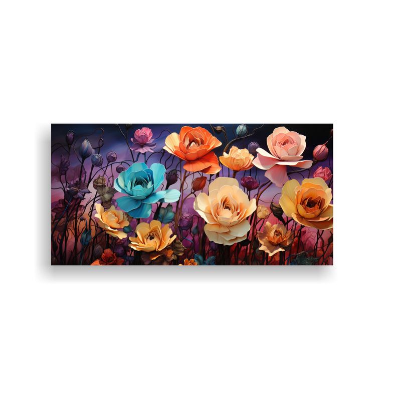GENERICO - Cuadro Cuadro Equilibrio Roses Estilo 80x40 Cm