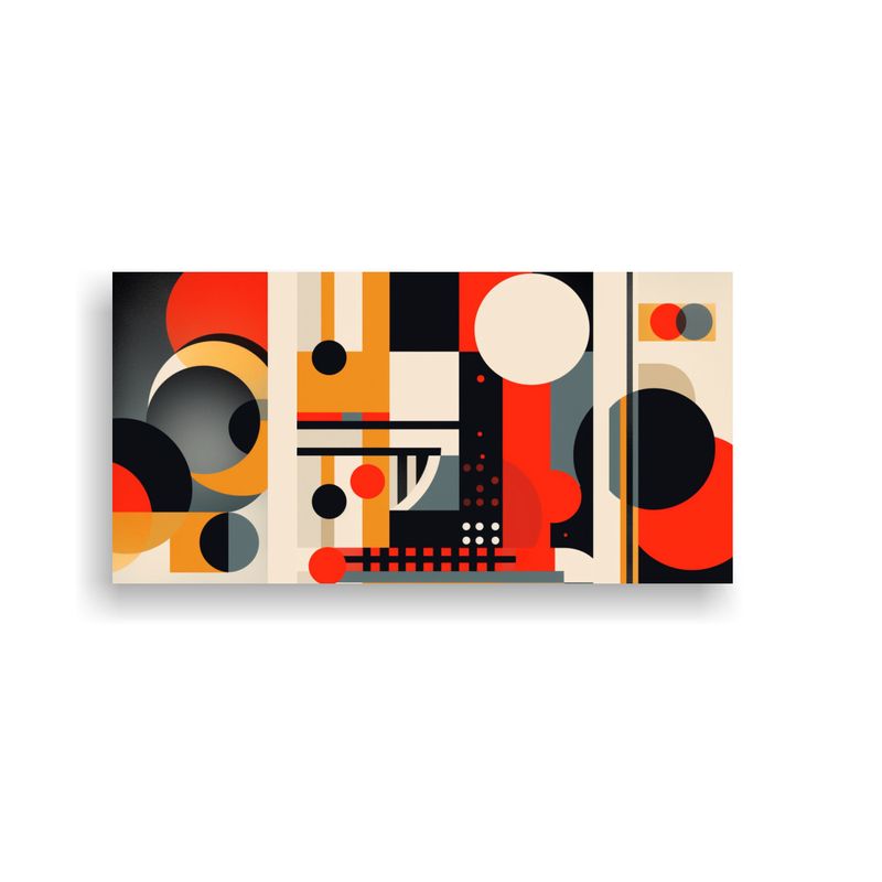 GENERICO - Arte De Pared Decoración Bauhaus Patrón 100x50 Cm