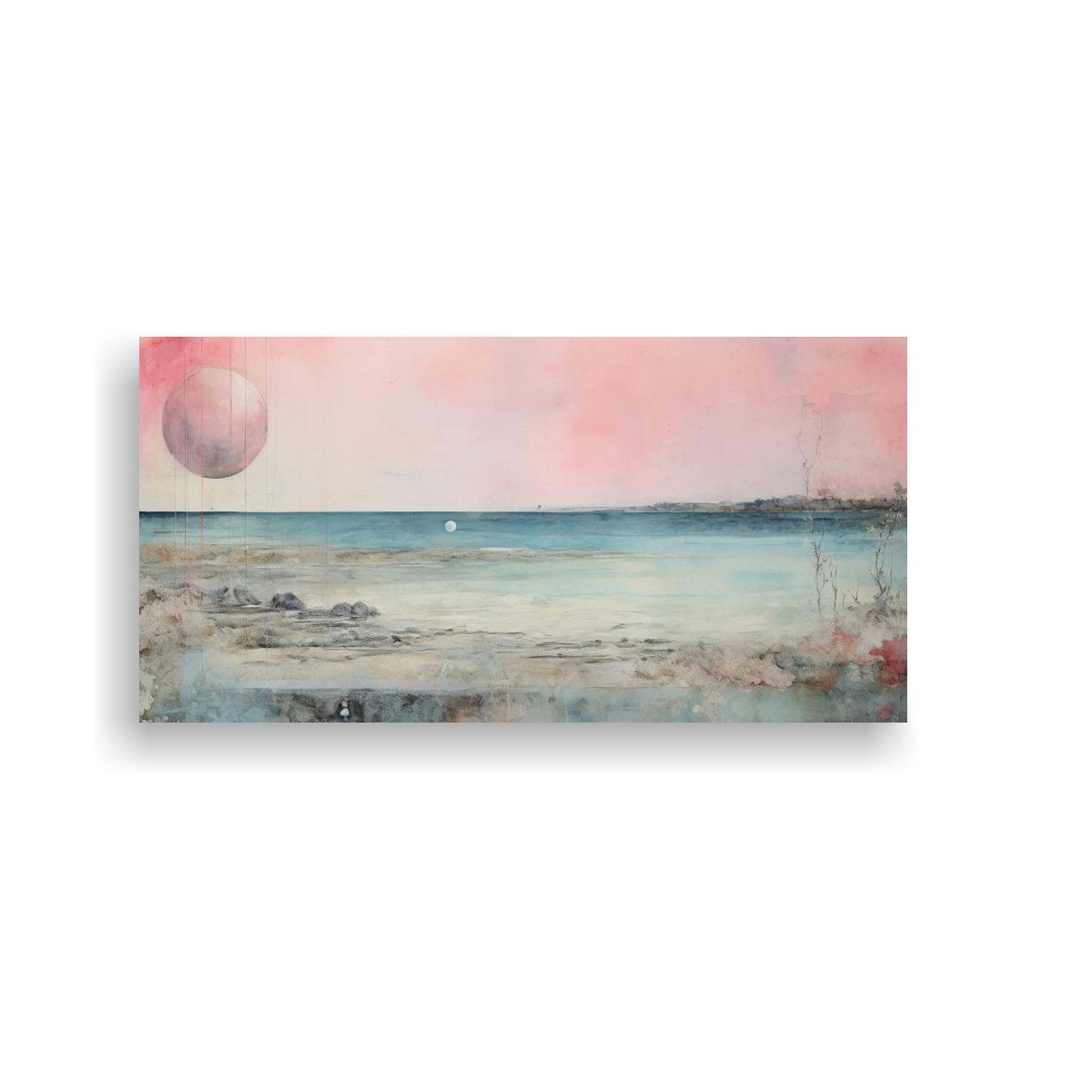 GENERICO - Pintura En Bastidor Composición Simplicidad 80x40 Cm