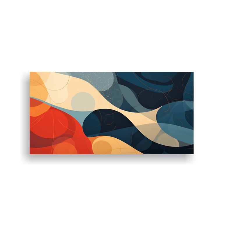 GENERICO - Cuadro Enigmático Abstracto Con Patrón Continuo 60x30 Cm