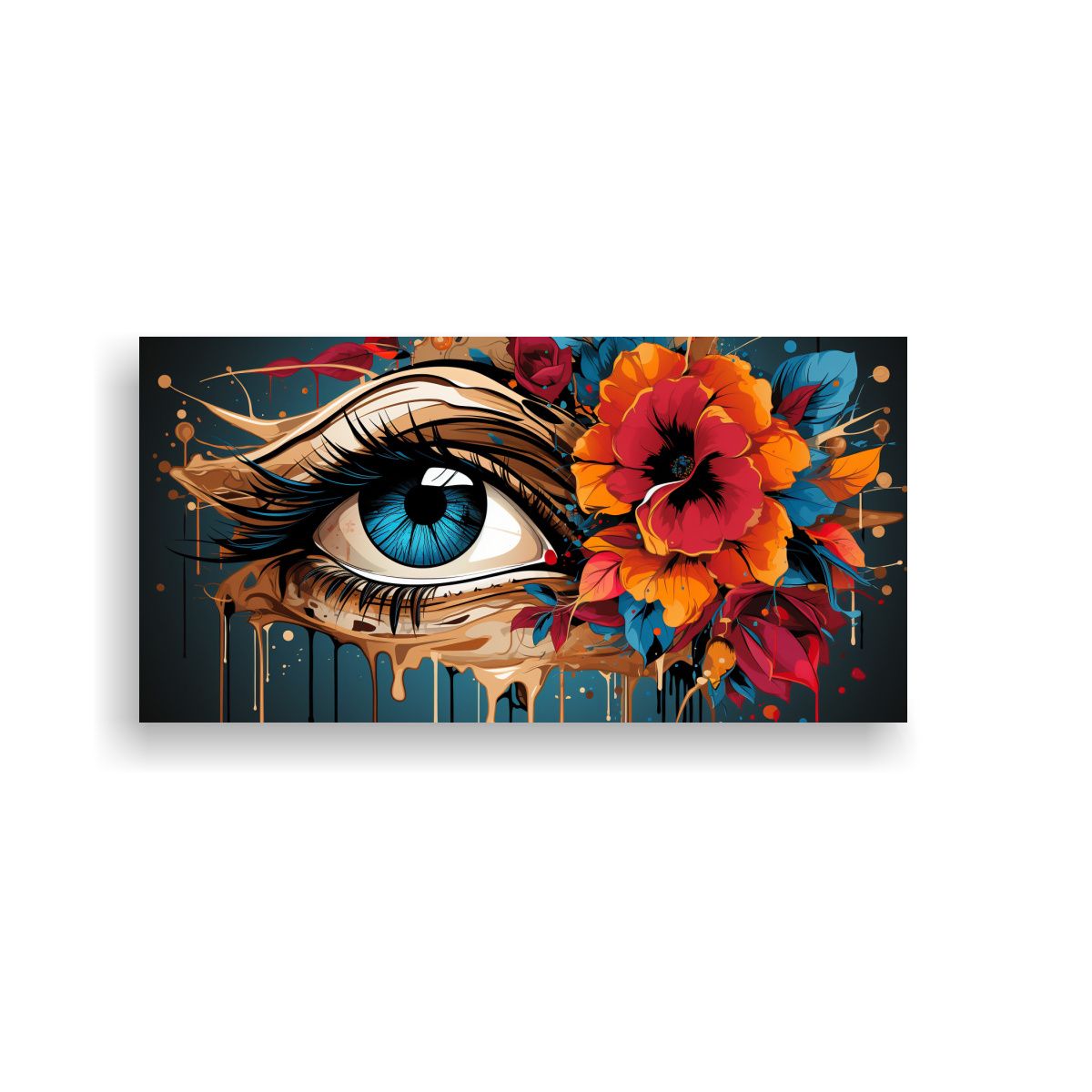 GENERICO - Cuadro Decorativo En Bastidor Con Inspiración 80x40 Cm