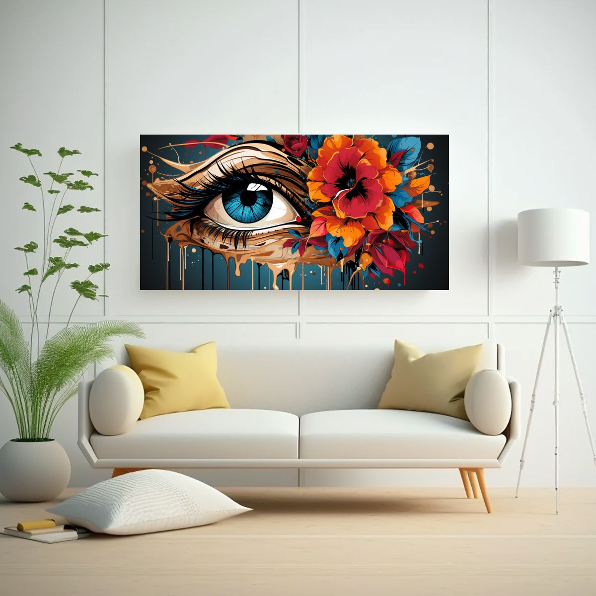 GENERICO - Cuadro Decorativo En Bastidor Con Inspiración 80x40 Cm