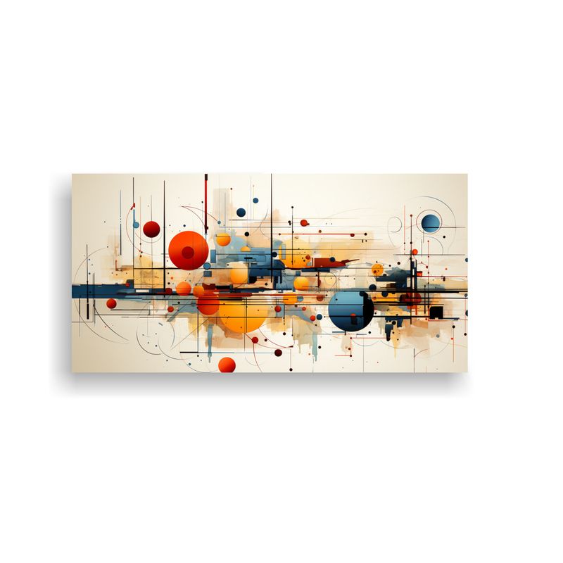GENERICO - Pintura Abstracta Que Encarna El Movimiento 80x40 Cm