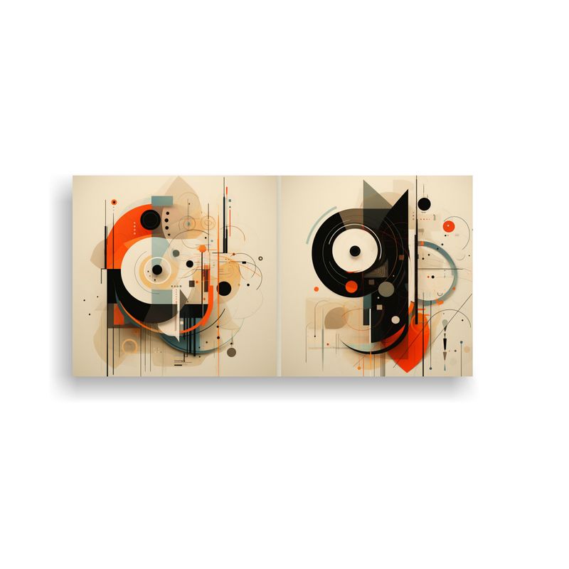 GENERICO - Pinturas Decorativas Abstractas Nórdicas 100x50 Cm.
