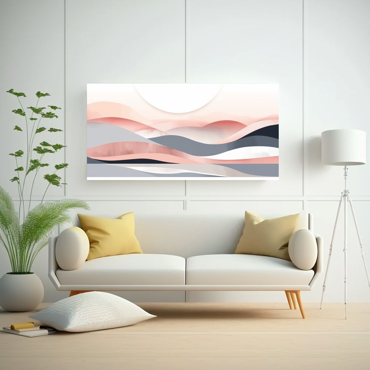 GENERICO - 1 Cuadro Movimiento Motivo Boho Arte Abstracto 100x50 Cm