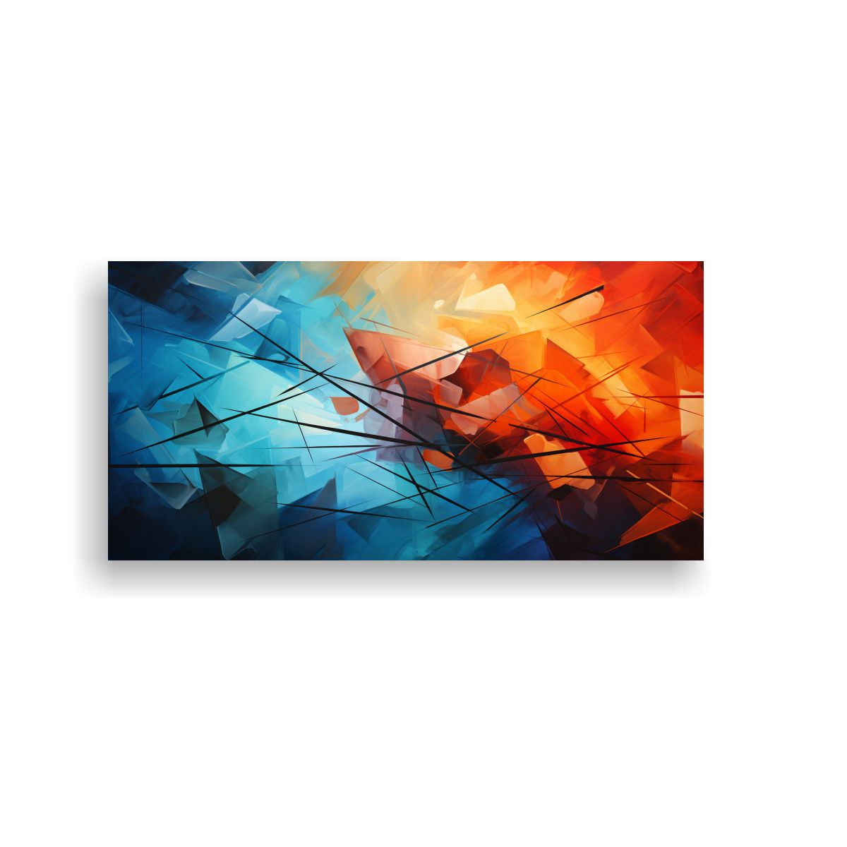 GENERICO - Lienzo Decorativo Abstracto Brillante Diseña 60x30 Cm