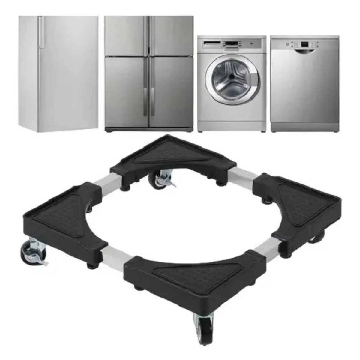 GENERICO - Base Ajustable Multiuso Con ruedas Cocina Nevera Lavadora