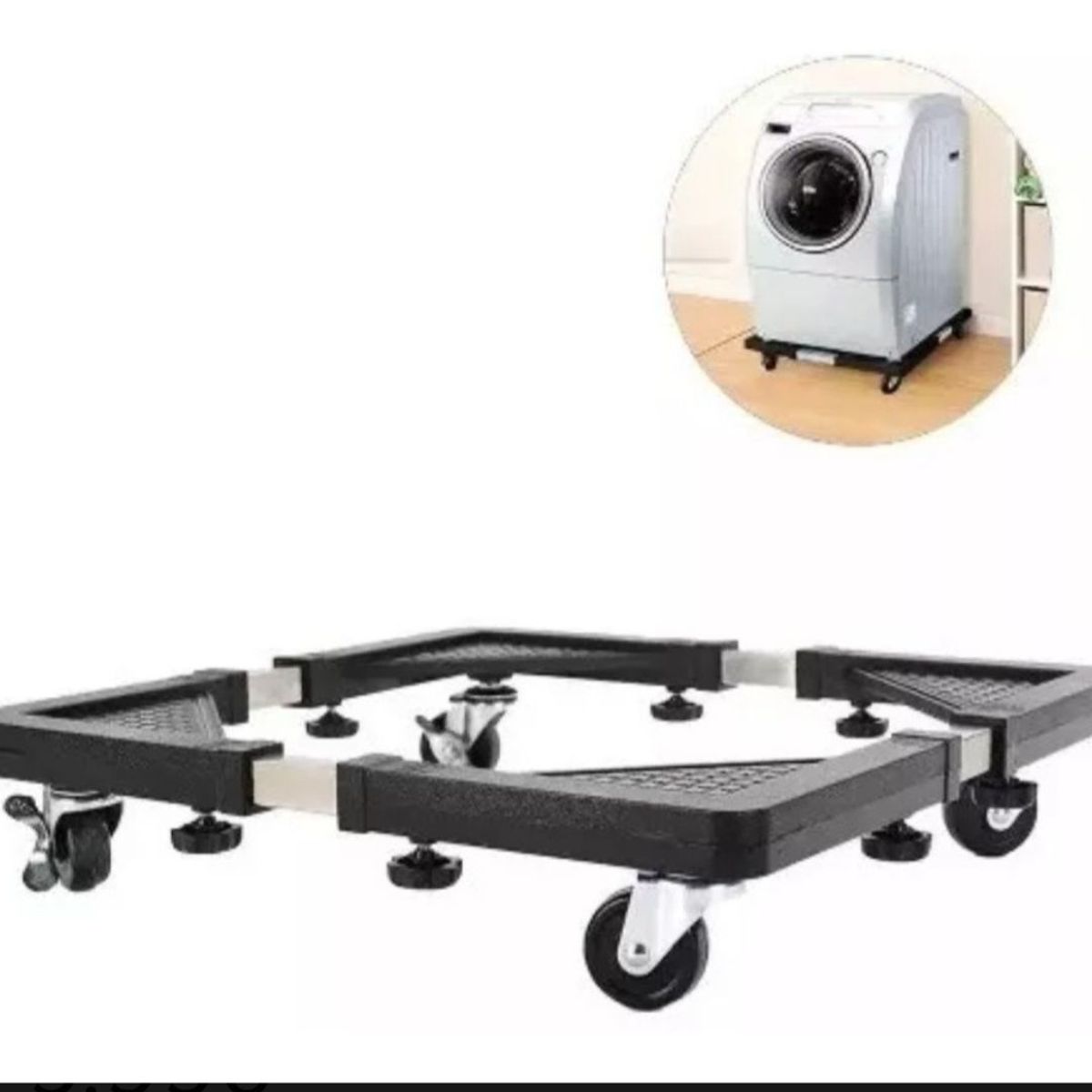 GENERICO - Base Ajustable Multiuso Con ruedas Cocina Nevera Lavadora