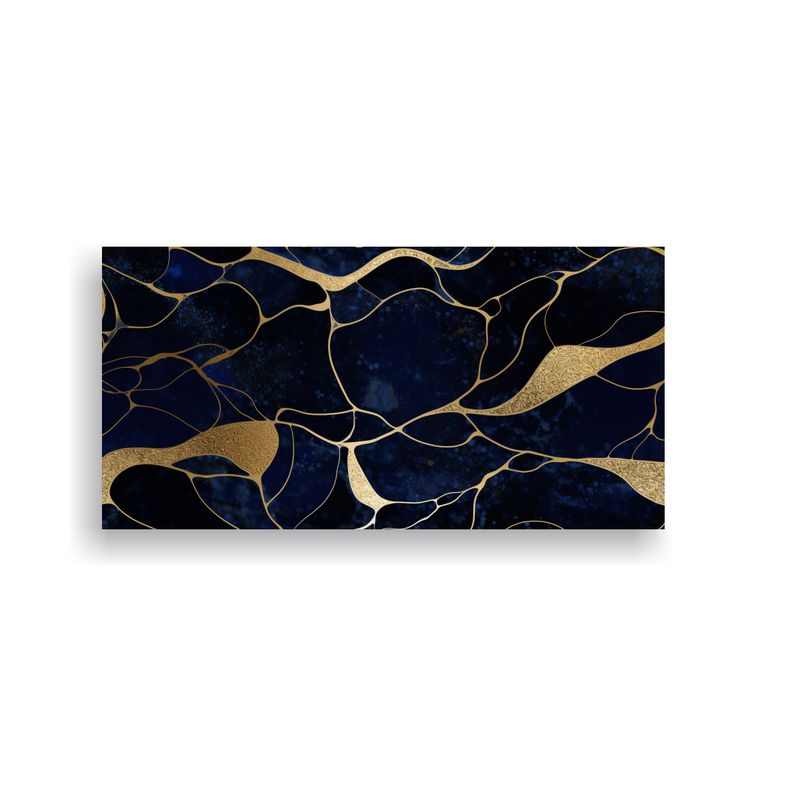 GENERICO - Pintura Decorativa Lienzo Azul Oscuro Con Patrón 80x40 Cm