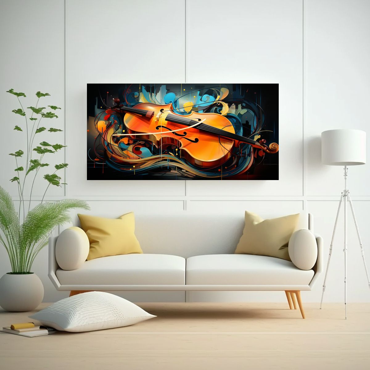 GENERICO - Lienzo Decorativo Estilo Dali Pintura Abstracta 60x30 Cm