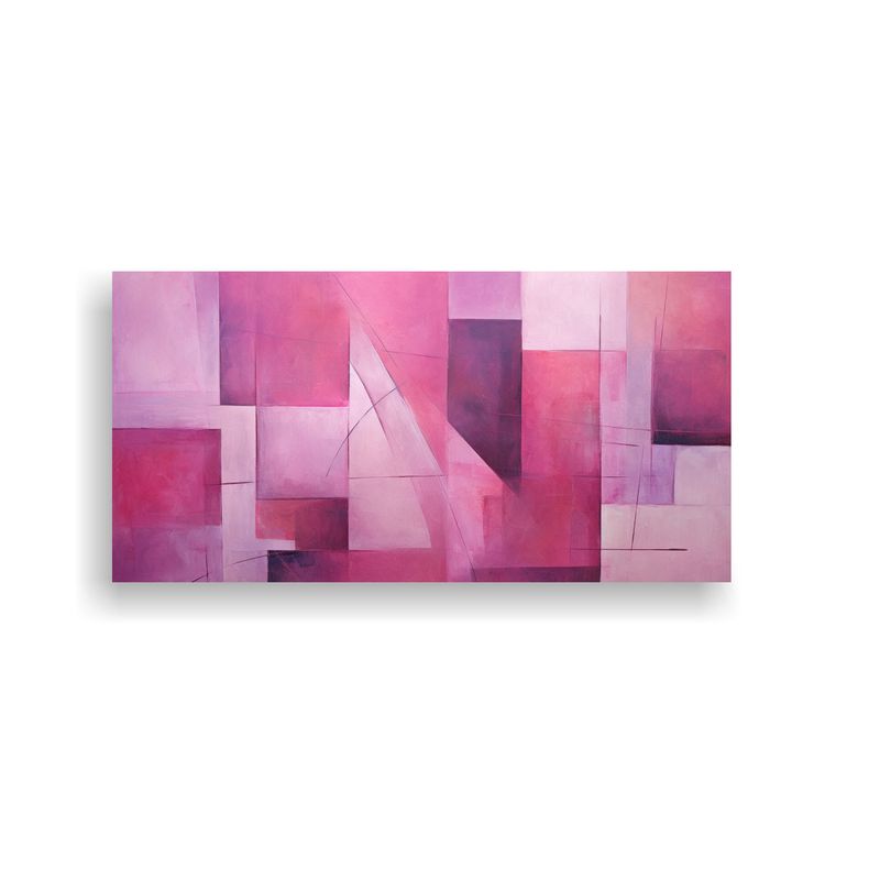 GENERICO - Cuadro Abstracto Inspirador Para Comedor En Rosa 60x30 Cm
