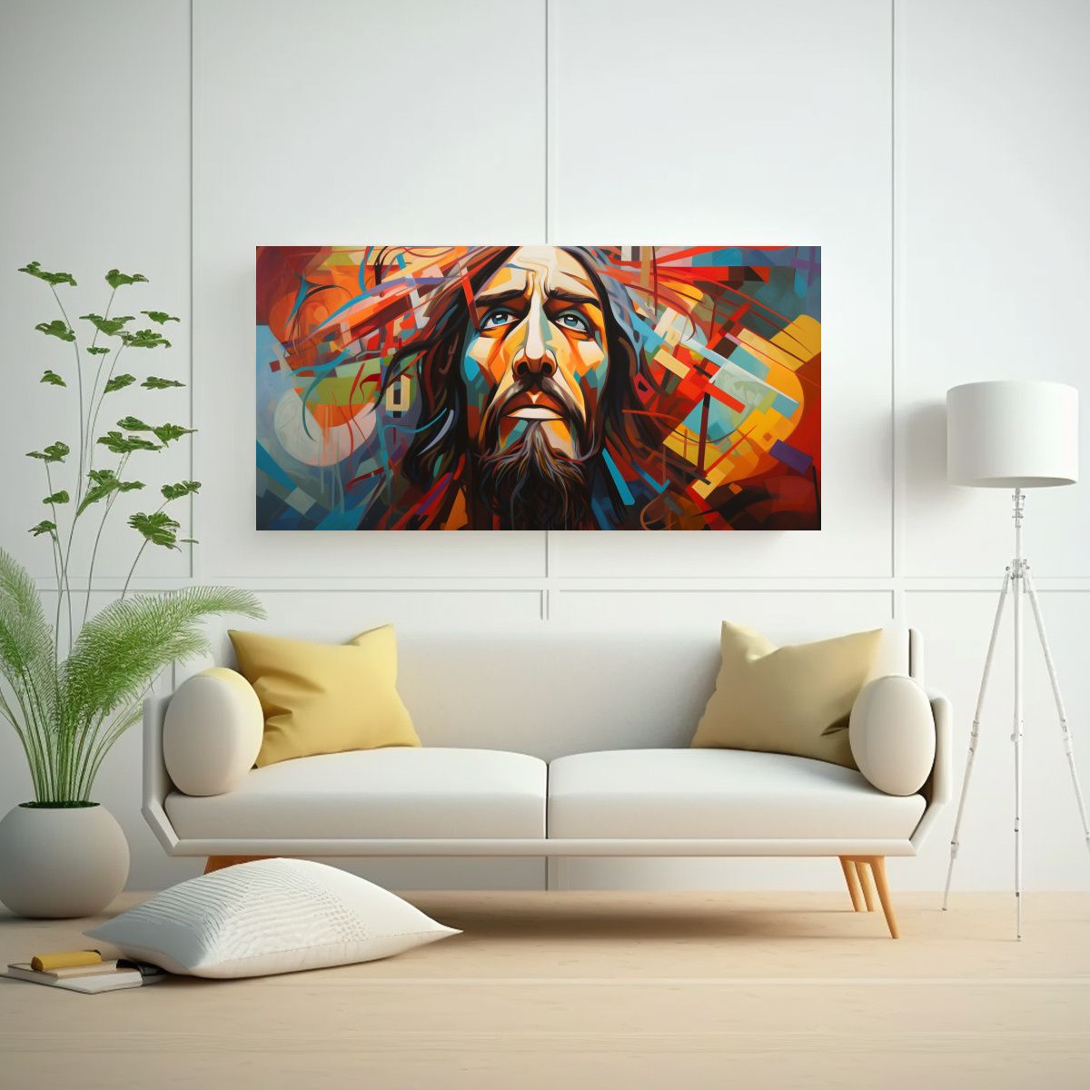 GENERICO - Cuadro Decorativo Abstracto De Jesús Para El 100x50 Cm