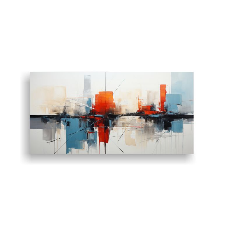 GENERICO - Arte Pared Abstracto Armónico Pintura 80x40 Cm