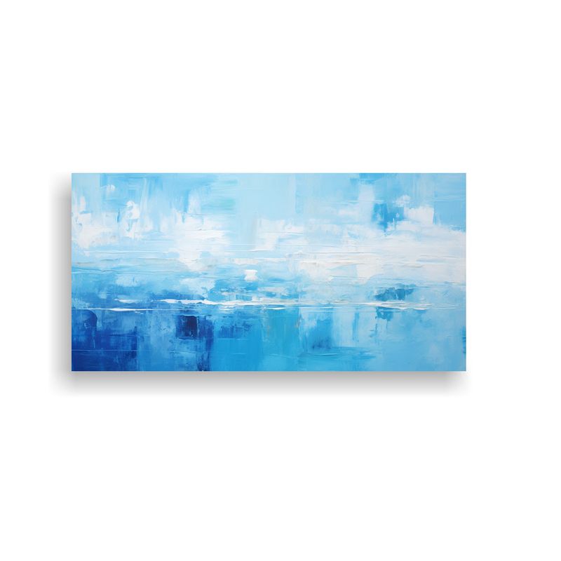 GENERICO - Cuadros Abstractos Azules Turquesa Modernos De 60x30 Cm