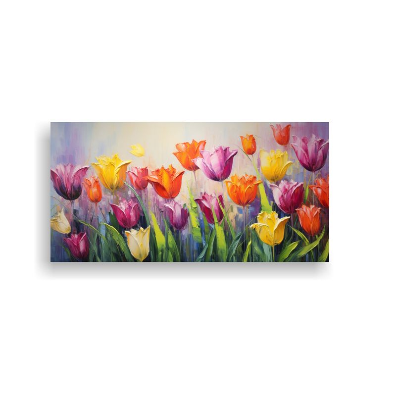 GENERICO - Pintura De Arte De Pared Impreso Tulipanes 60x30 Cm