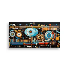 GENERICO - Obra De Arte Abstracta Inspirada En Los Nativos 60x30 Cm