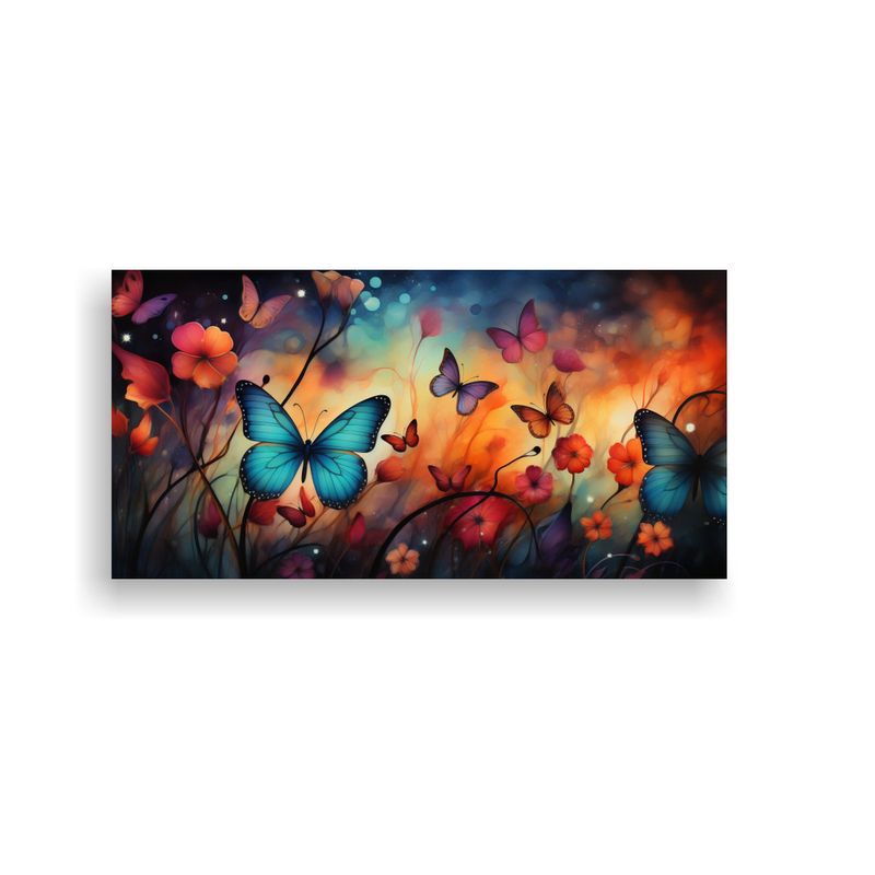 GENERICO - Arte Decorativo De Mariposas Macro Elegancia 100x50 Cm