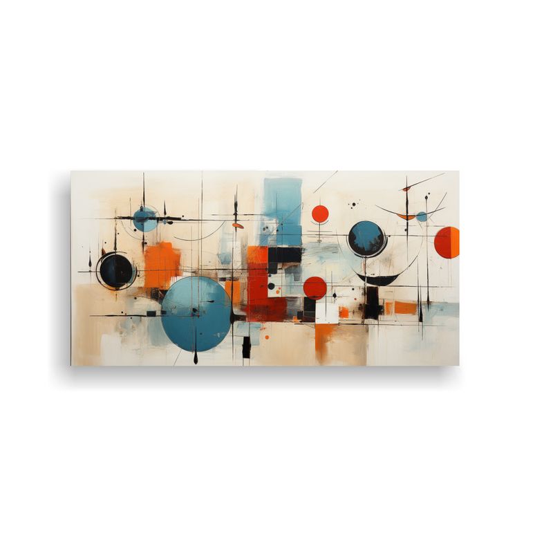 GENERICO - Lienzo Tela Líneas Finas Regalo Arte Abstracto 100x50 Cm
