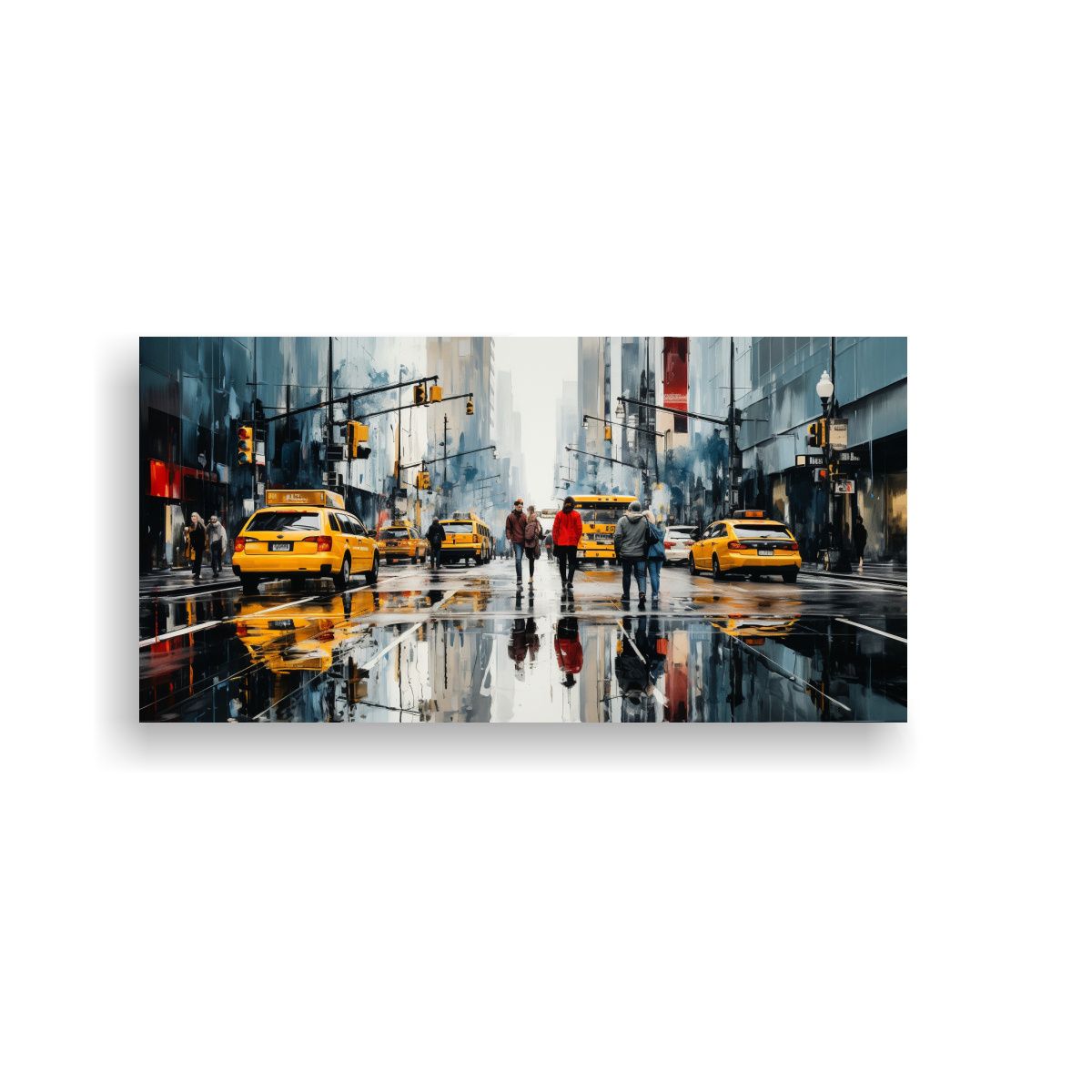 GENERICO - Cuadro Abstracto De Lienzo Alta Calidad Estilo 60x30 Cm