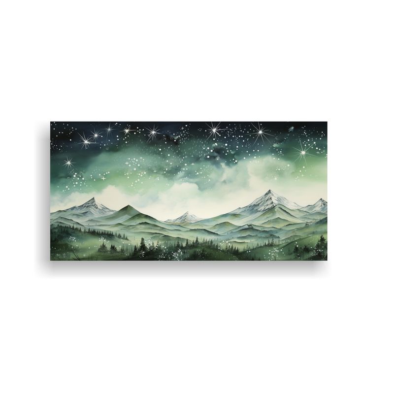 GENERICO - Arte Abstracción Surrealista Paisaje Montañoso 60x30 Cm