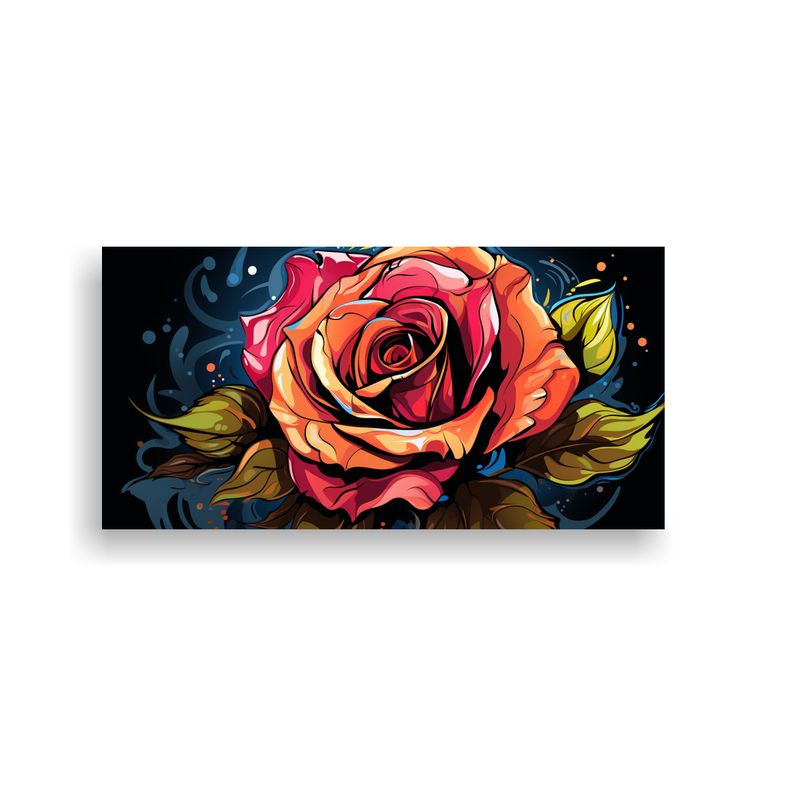 GENERICO - Cuadro Moderno De Diseño Combinación Rosa 60x30 Cm
