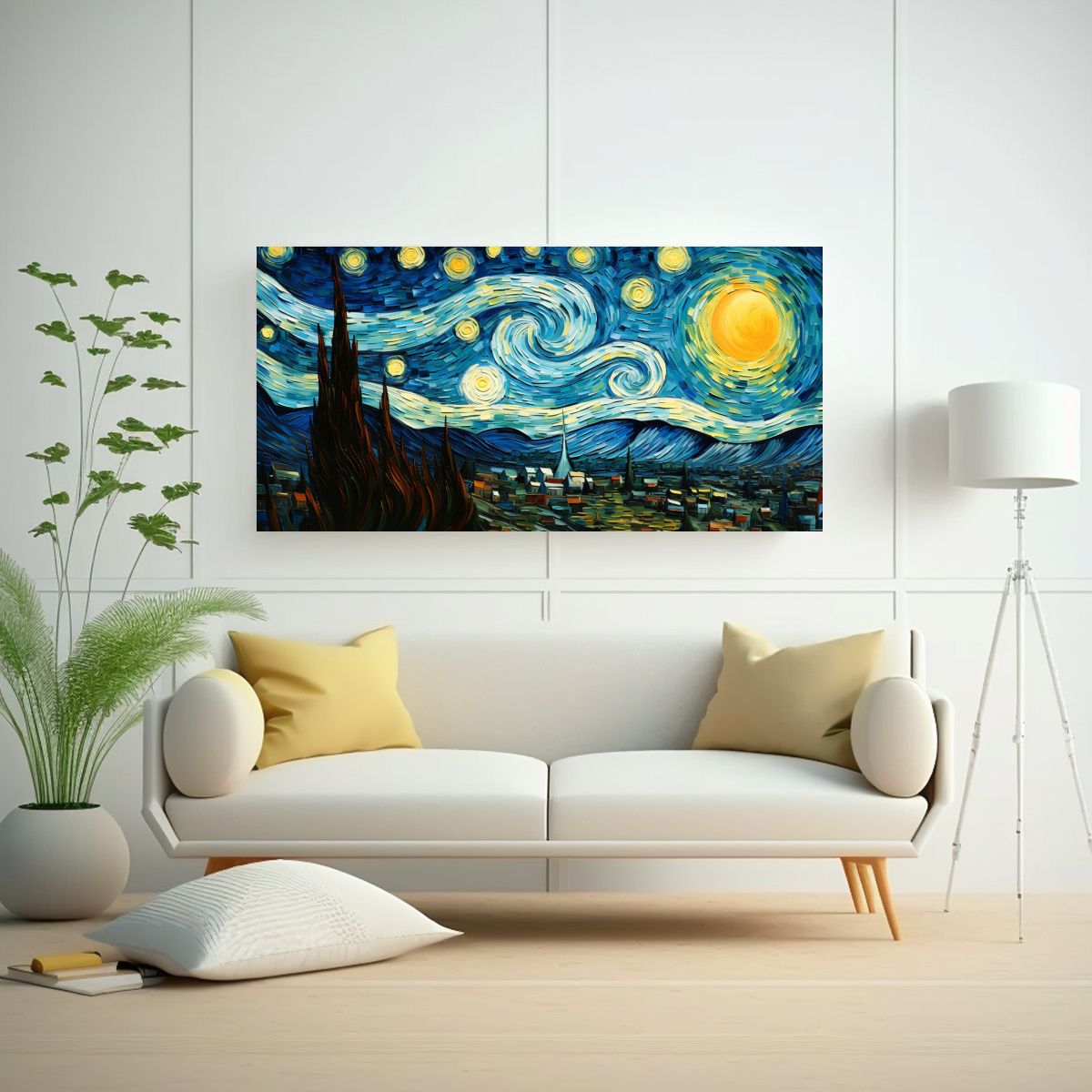 GENERICO - Pinturas Abstractas De Van Gogh Composición 80x40 Cm