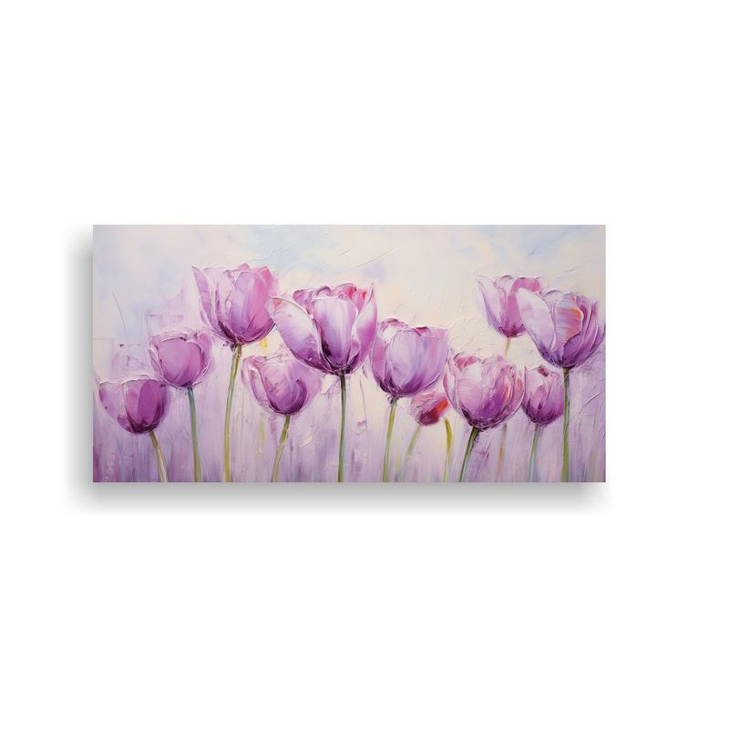 GENERICO - Pintura De Lienzo Estilo Decorativo De Tulipanes 60x30 Cm