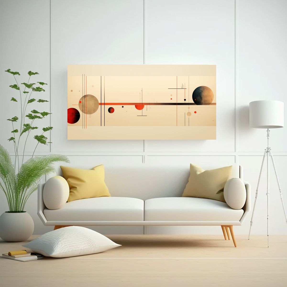 GENERICO - Cuadros Abstractos Minimalistas Con Hermosos 60x30 Cm