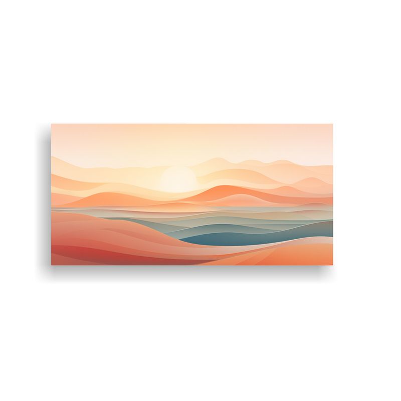GENERICO - Pintura Decorativa Abstracta Del Atardecer 60x30 Cm