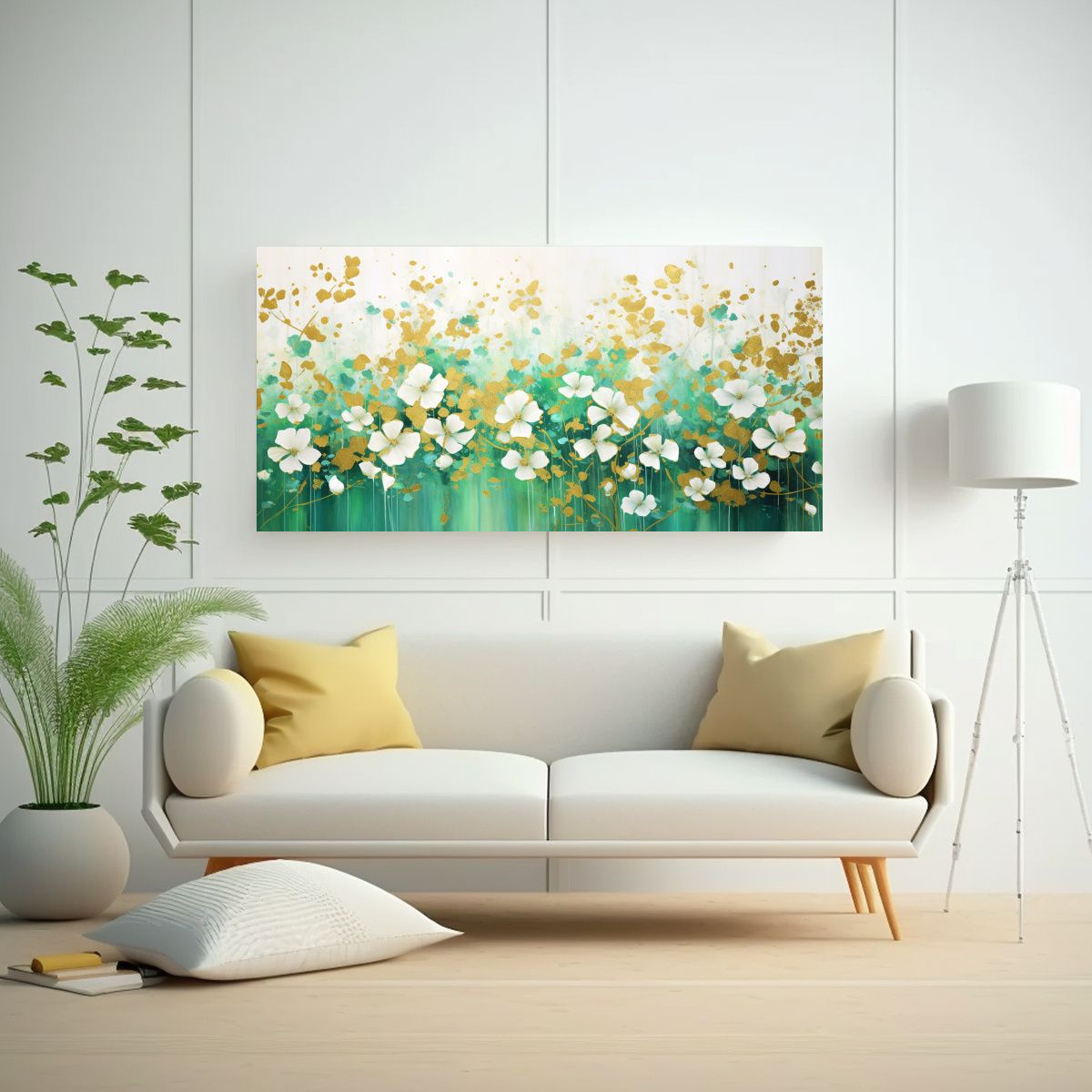 GENERICO - Cuadro Decorativo Acuarela En Acrílico Sobre 80x40 Cm