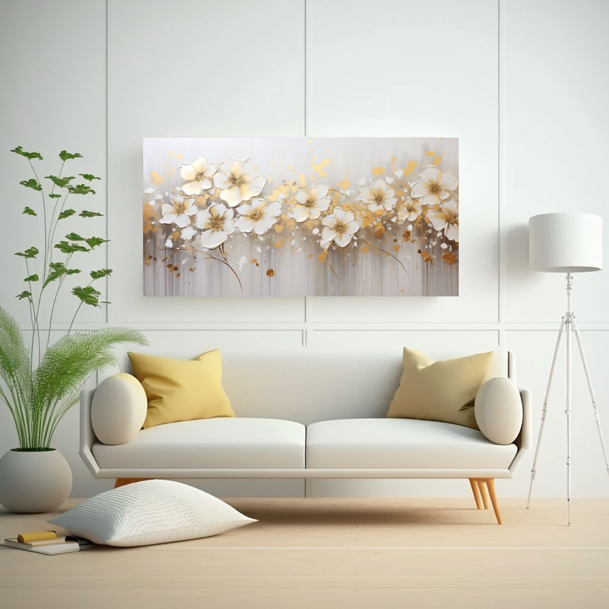 GENERICO - Pintura Acrílica Fantástica En Blanco Y Negro 100x50 Cm