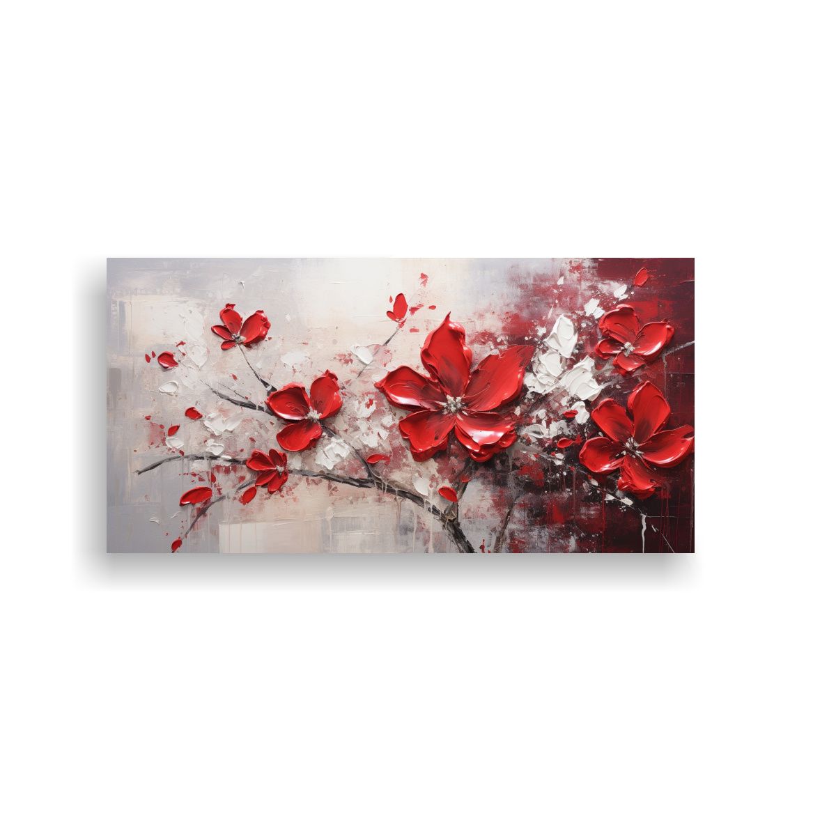 GENERICO - Cuadro Impreso Simplicidad Pintura De Flores 60x30 Cm