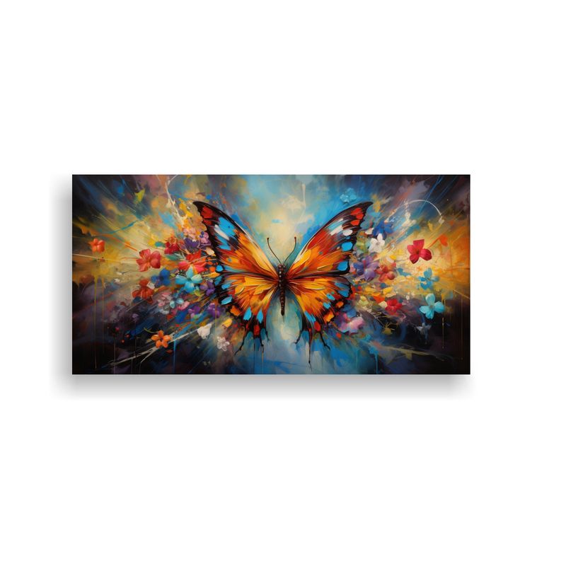 GENERICO - Pinturas De Mariposas Abstractas Arte De Pared 100x50 Cm